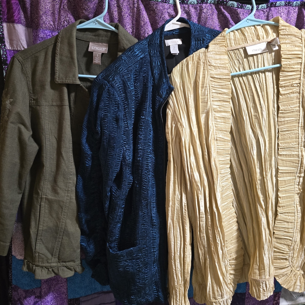 Chico's 3 Piece Bundle Of Jackets